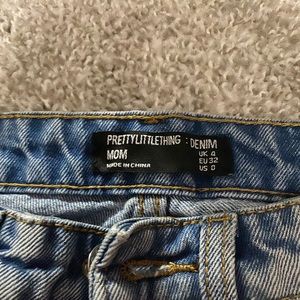 light wash distressed mom jeans